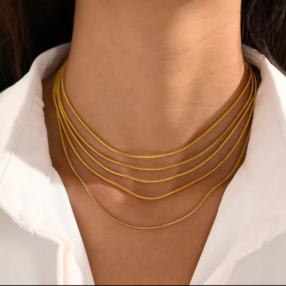 New Classic Gold Snake Chain Necklace